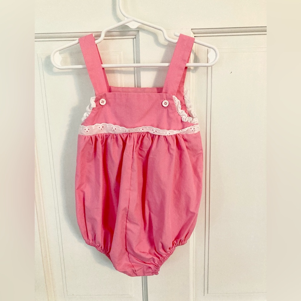 TBBC Bitsy Bubble Hamptons Hot Pink Romper